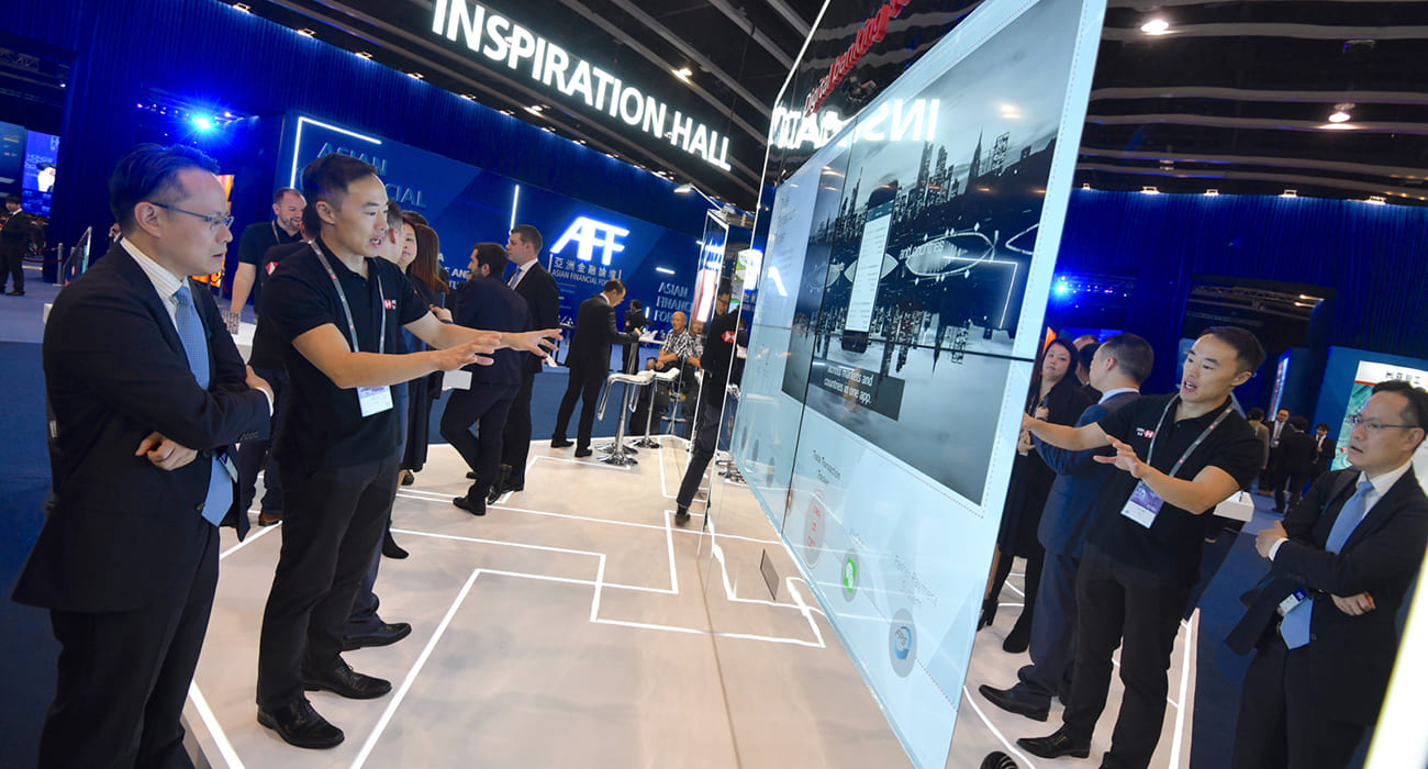 Participants of the 12th Asian Financial Forum in Hong Kong.