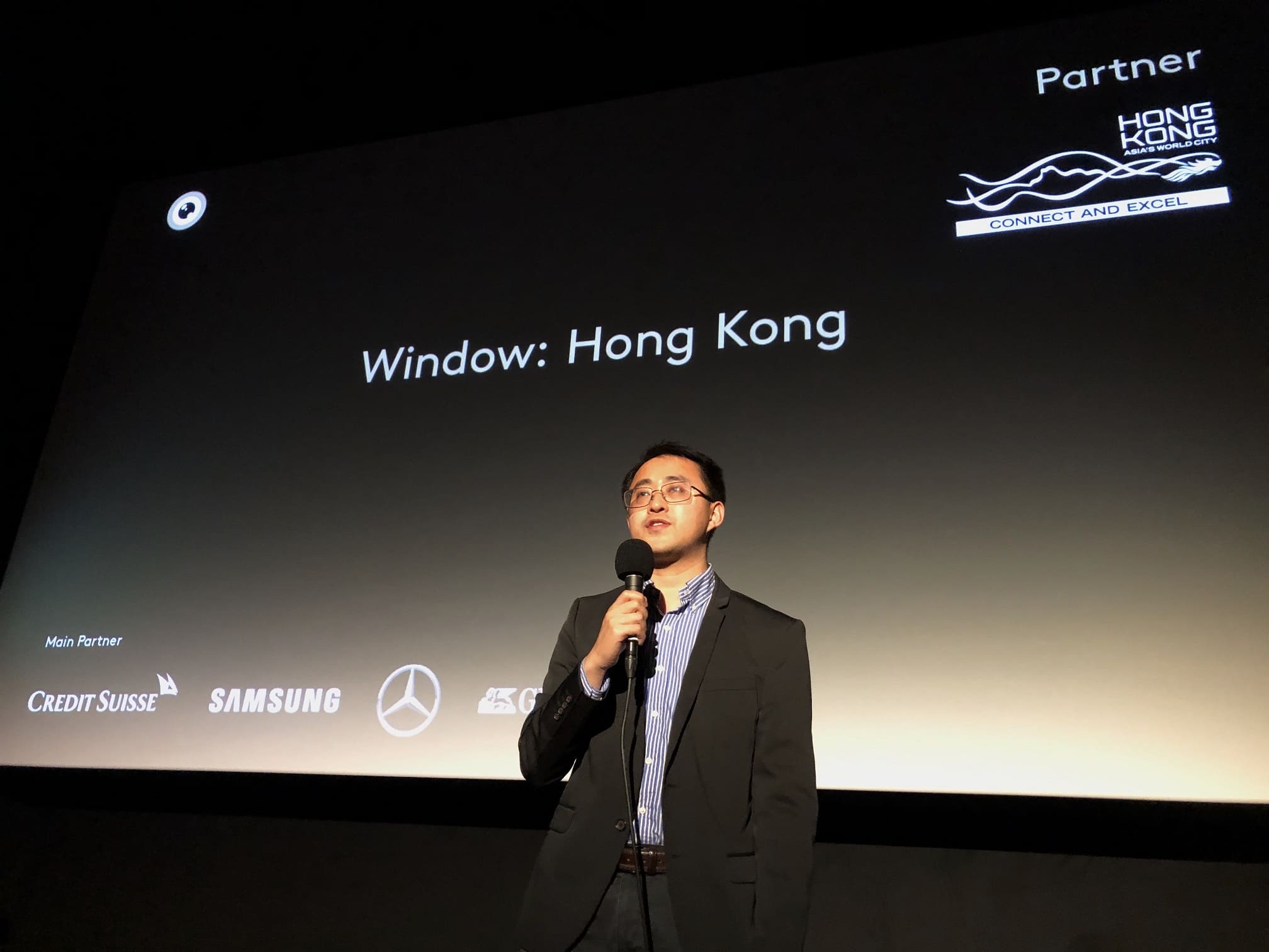 Mr Bill Li, Director of HKETO Berlin, at his opening speech of “Window: Hong Kong” on September 24.